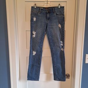 Kut from the Kloth Straight Leg Distressed Jeans - Blue